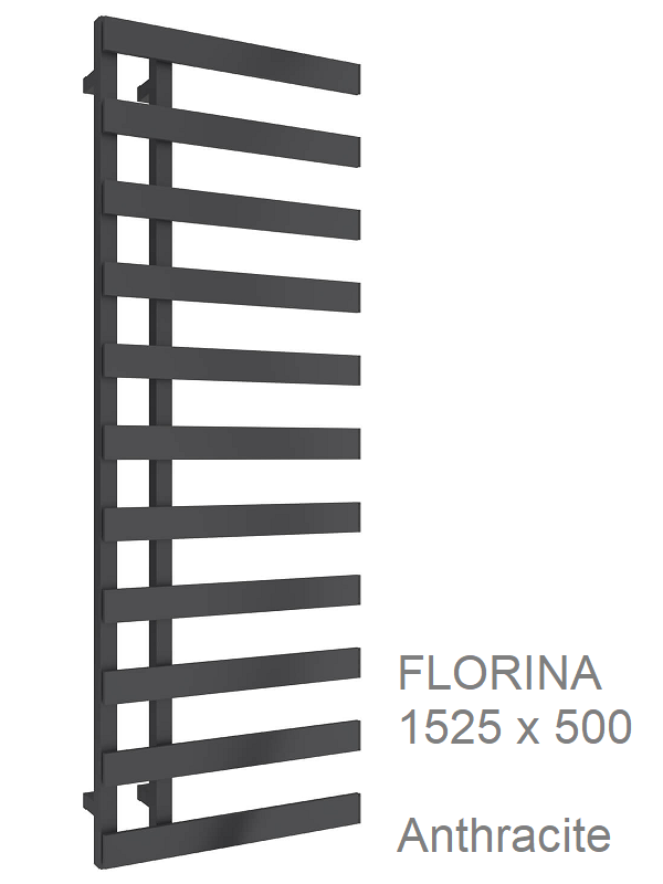 Reina Florina Anthracite Towel Rail 800mm x 500mm